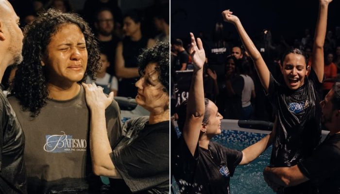 A ABBA PAI Church celebrou o batismo de adultos, jovens e adolescentes. (Foto: Instagram/ABBA PAI...