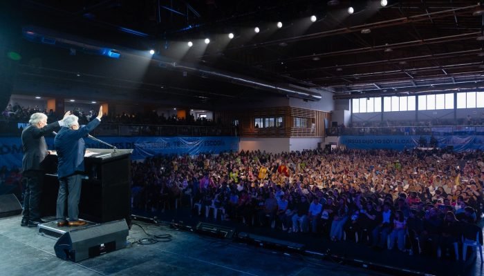Franklin Graham durante evento evangelÃ­stico na Argentina (Foto: BGEA)