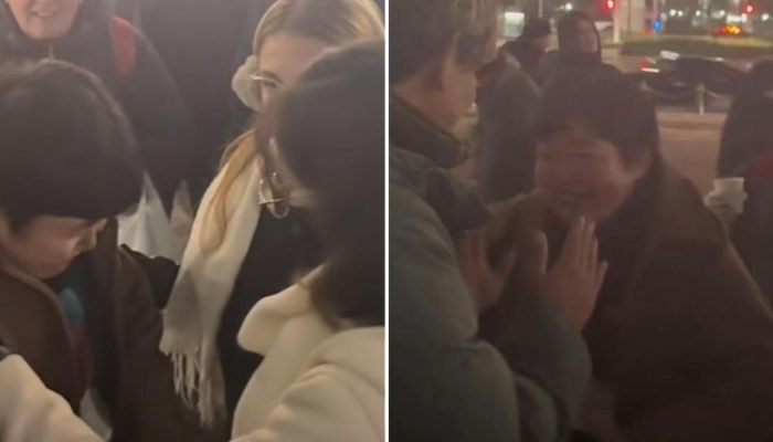 A mulher foi curada após uma oração nas ruas. (Foto: Reprodução/Instagram/Marcos Sogabe)