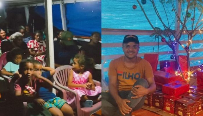 A missão Campos Brancos realizou um culto de Natal no Quilombo de Juquirizinho. (Foto: Reproduç...