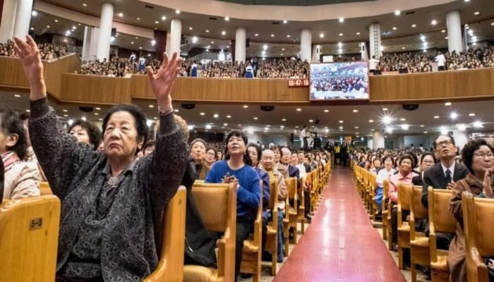 EvangÃ©licos em igreja, na Coreia do Sul (Foto: Ilustrativa/ReproduÃ§Ã£o)